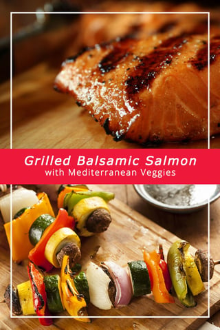 Mediterranean Grilled Balsamic Salmon with Vegetables