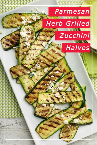 Parmesan Herb Grilled Zucchini Halves