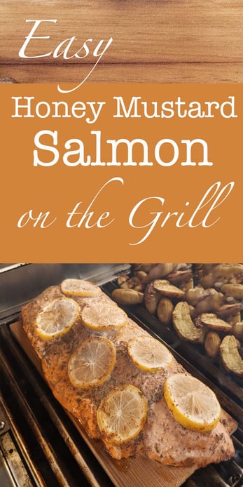 Easy Honey Mustard Salmon on the Grill with a Cedar Twist