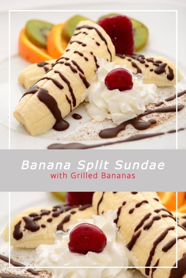 Banana Split Sundae with Grilled Bananas