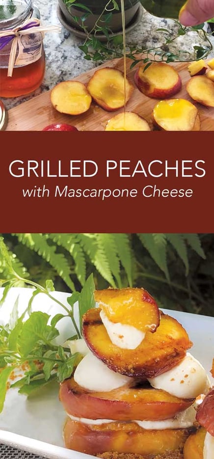 A Quick Tasty Grilled Peaches with Mascarpone Cheese Recipe